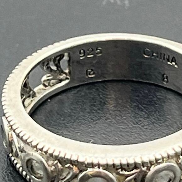 Ross Simon 925 Designer Signed Blue Topaz Sterling Silver Band Ring Sz 8.5 - Picture 5 of 15